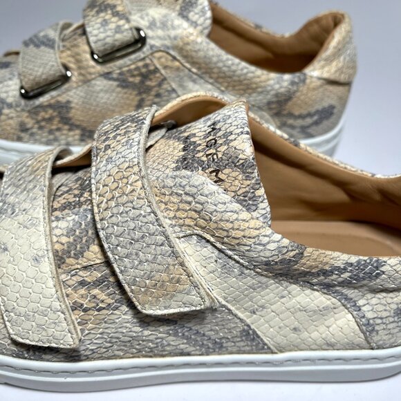 M. Gemi The Giovanna Python Leather Velcro Sneakers - Picture 10 of 15